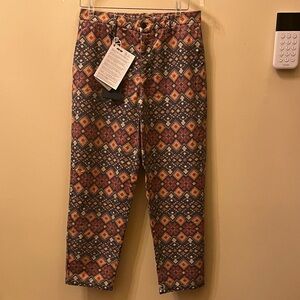 Berwich Multicolor Patterned Slacks - NEW
